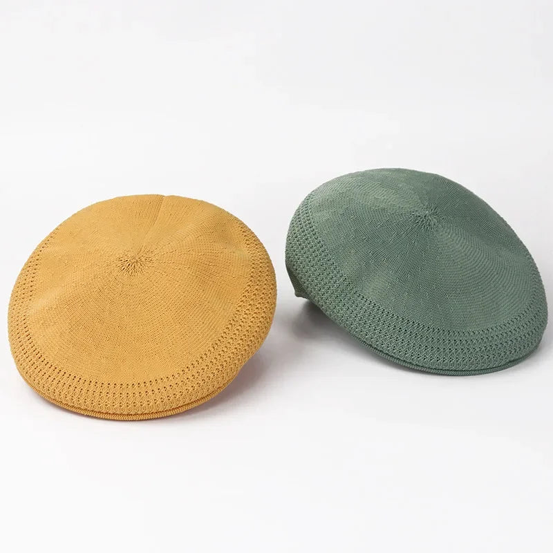 Brand Oohmy Kpop Korean Style Y2k Retro Beret Hat For Men Women Painter Caps