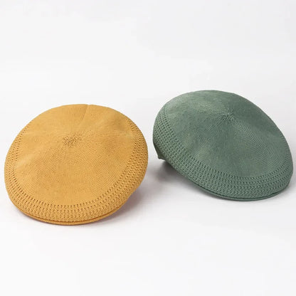 Brand Oohmy Kpop Korean Style Y2k Retro Beret Hat For Men Women Painter Caps