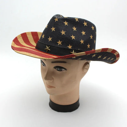 USA Flag Retro Fashion Western Cowboy Hat