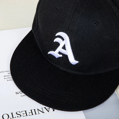 Hip Hop Style Baseball Cap With A Flat Top Color Patching Letter Embroidery Suitable For Both