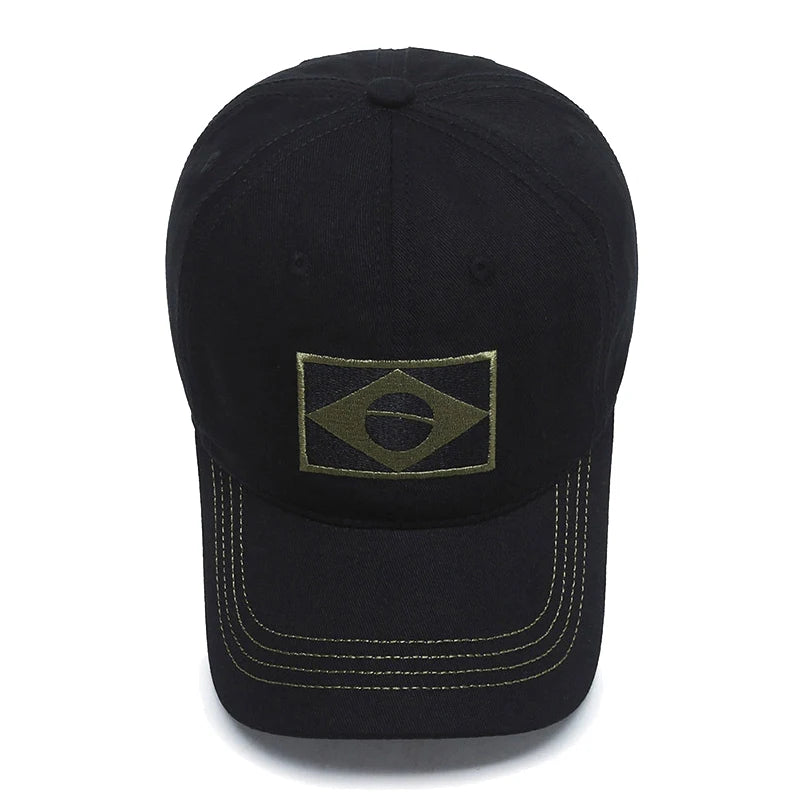 Unisex Brazilian Flag Embroidery Tactical Baseball Cap Classic Fashion