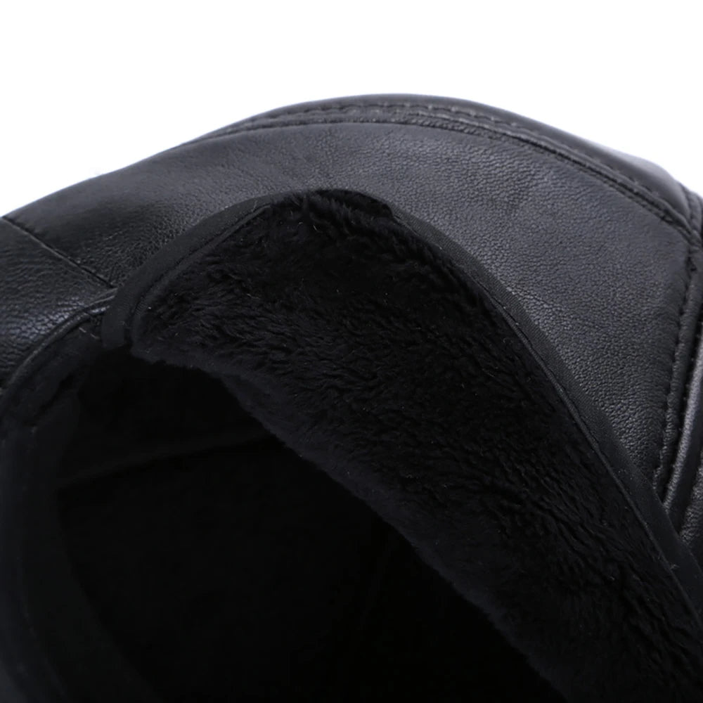 2026 Hot Sale Real Sheep Leather Berets Man Black Casual Duckbill Hats