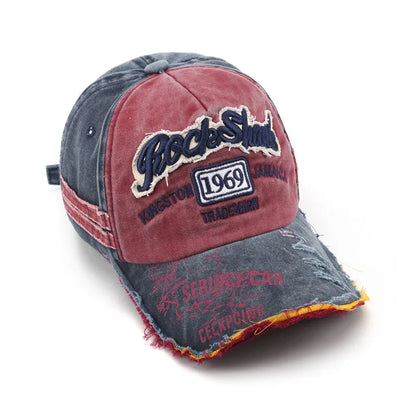 New Washed Fabric Trendy Distressed 1969 Baseball Cap