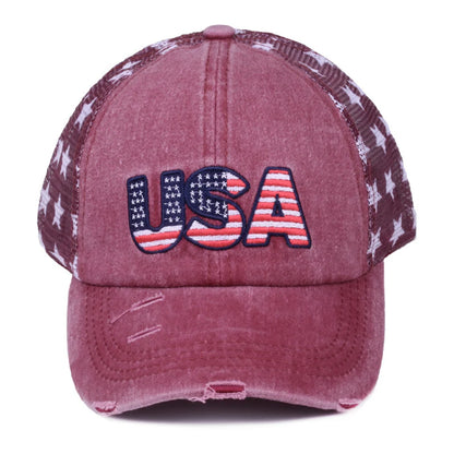 Star-Patterned Fabric Patchwork Baseball Cap