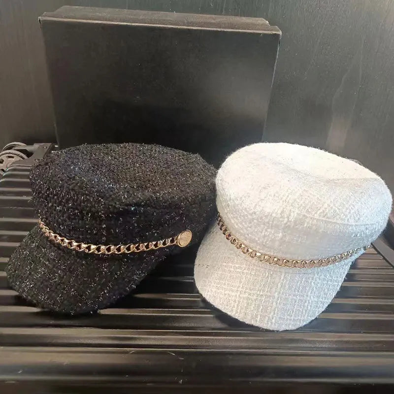 British Girl Style Flat Top Painter Hat