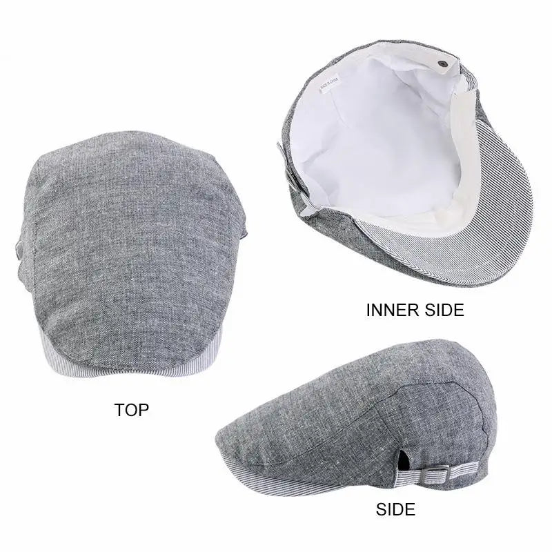 Spring/Summer Breathable Lightweight Double Button Adjustable Beret