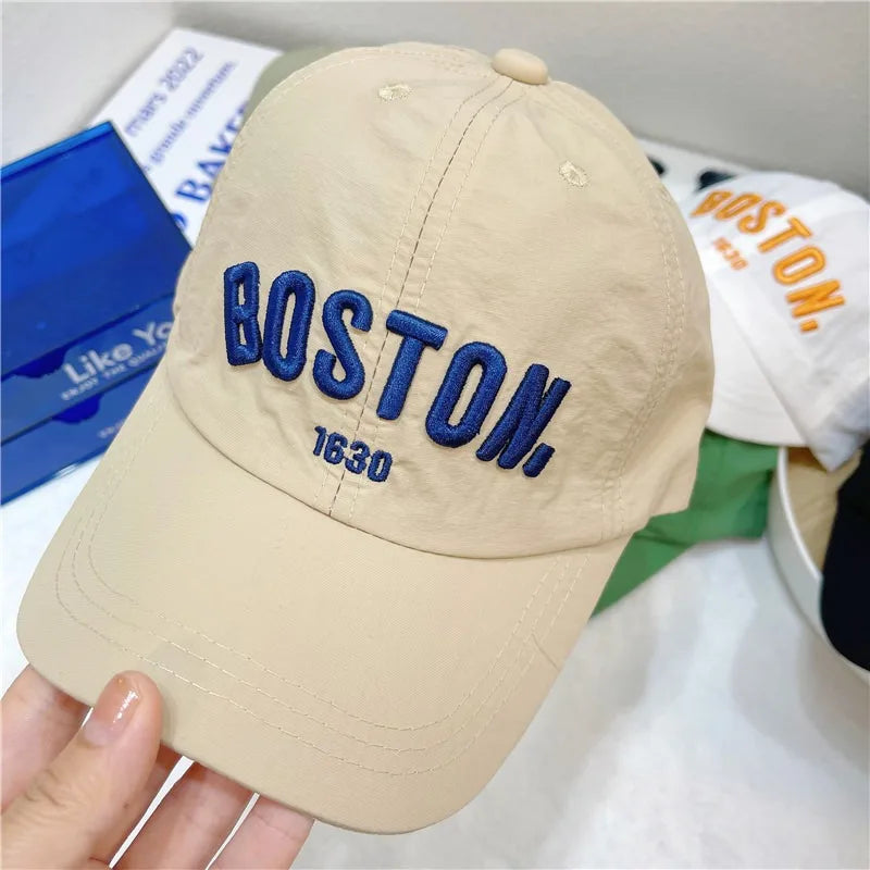 Quick Drying Children Baseball Cap Summer Sun Hat Adjustable Letter Embroidered Hat For Boys Girls