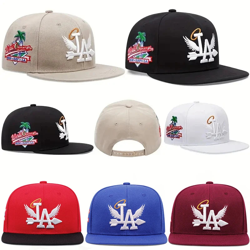 Letter Wing Pattern Side Coconut Tree Embroidery Fashion Baseball Hat