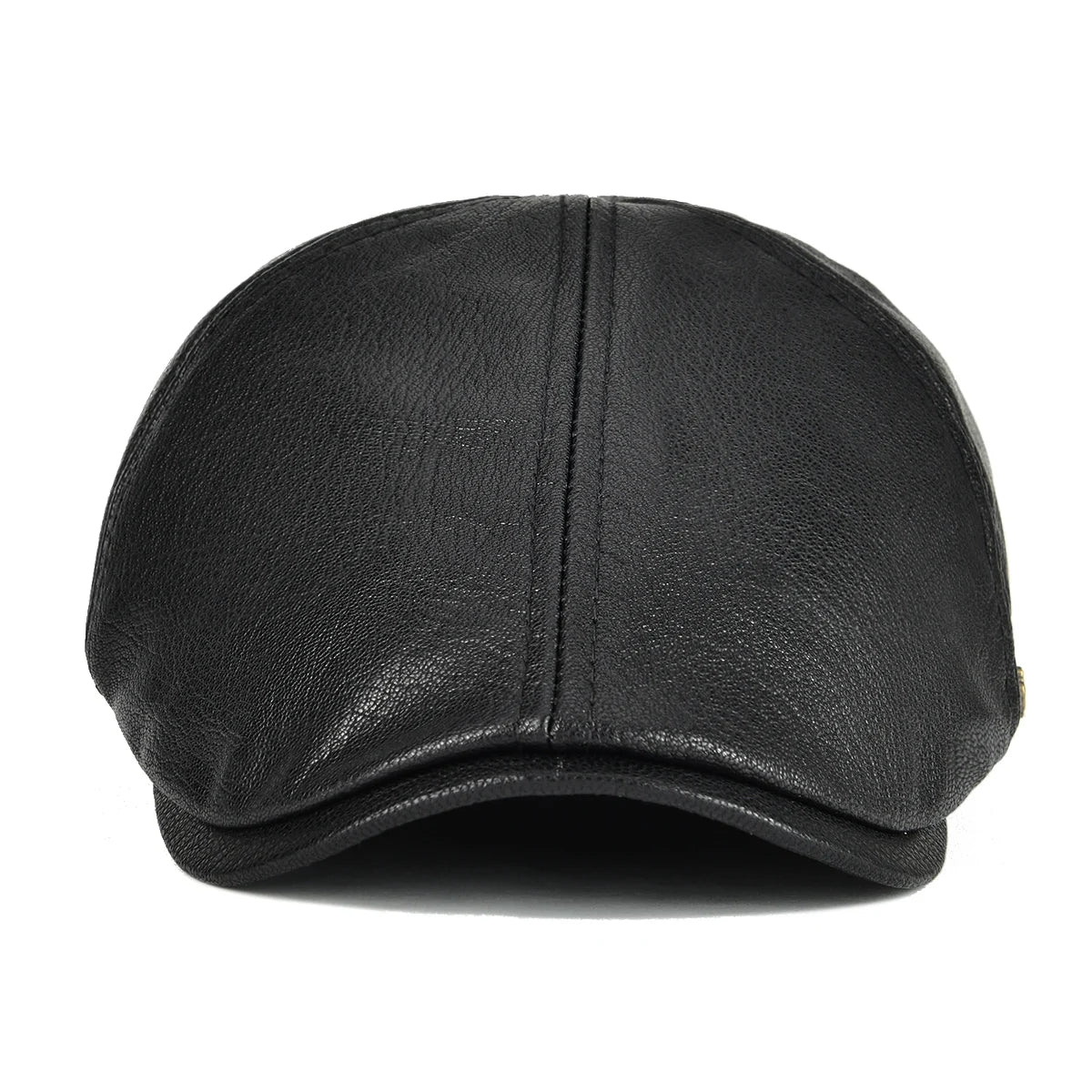 Lambskin Leather Ivy Newsboy Caps 6 Panel Cabbie Beret Hat