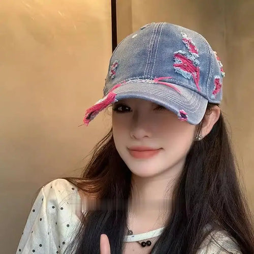 Retro Color Denim Baseball Cap