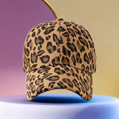 Unisex Light Panel Leopard Print Baseball Caps