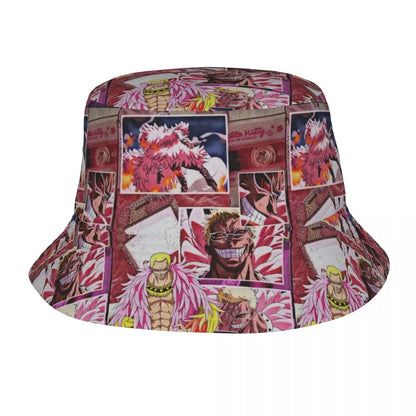 One Piece Straw Hat Luffy Skull Logo Bucket Hat for Teen Beach