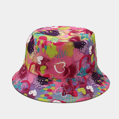 Fashion Plant Printing Pattern Fisherman Hat Spring and Summer