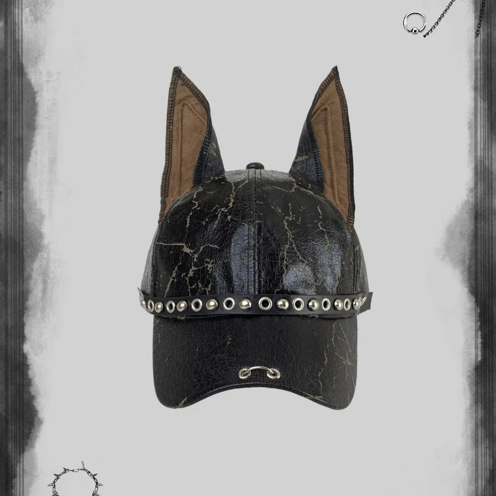 Fashion Punk Doberman Dog Ears Baseball Caps