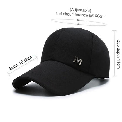 Men Women Baseball Cap Summer Cotton Hat Cap Adult Sport Sun Hat Casual Long Brim Sunscreen Golf Cap