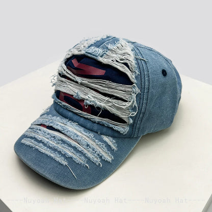 New Men Women American Retro Broken Style Letters Baseball Hats