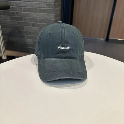Korean Letter Embroidered Baseball Cap Simple Mesh Casual Hat For Men Women Outdoor Camping Daily Streetwear