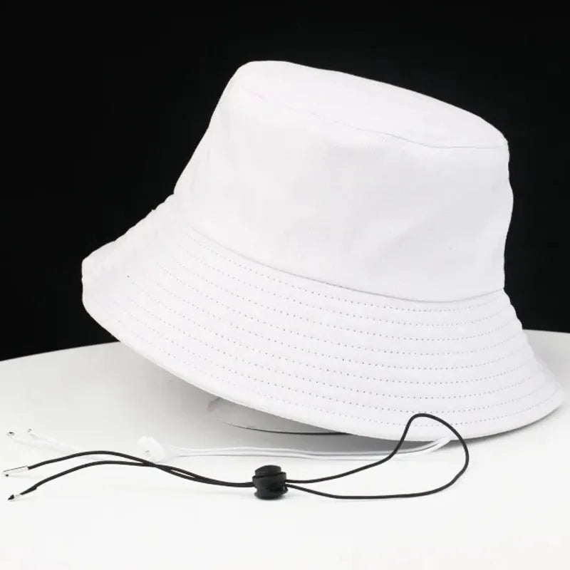 High Quality 100% Cotton Bucket Hat Women Summer Sun Caps Big Size Cap