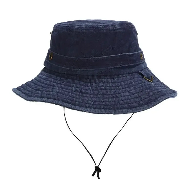 Four Seasons Cotton Solid Bucket Hat Fisherman Hat