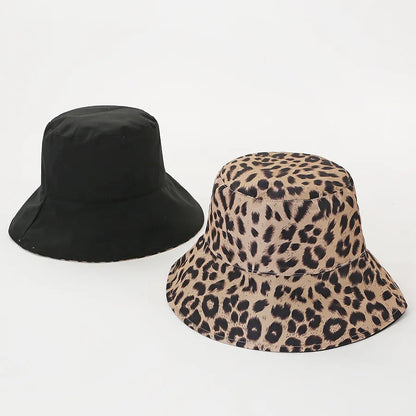 2024 Two Side Leopard Bucket Hat For Women