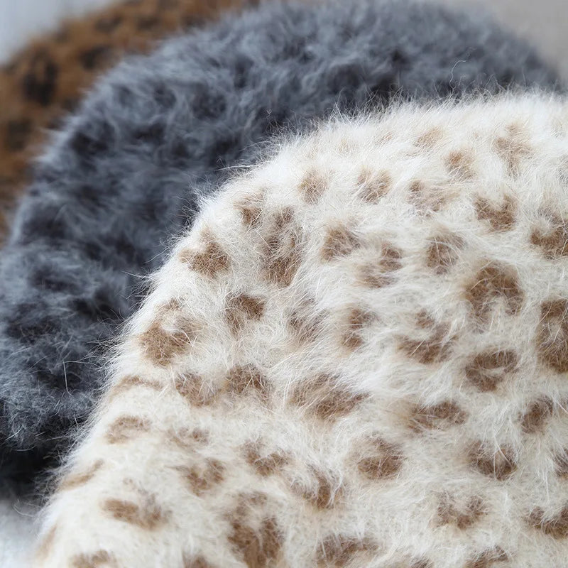 Women Thick Warm Rabbit Fur Knitted Furry Bucket Hat
