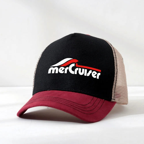 Mercruiser Boating Boat Outboard T Shirt Men Summer Baseball Cap Man