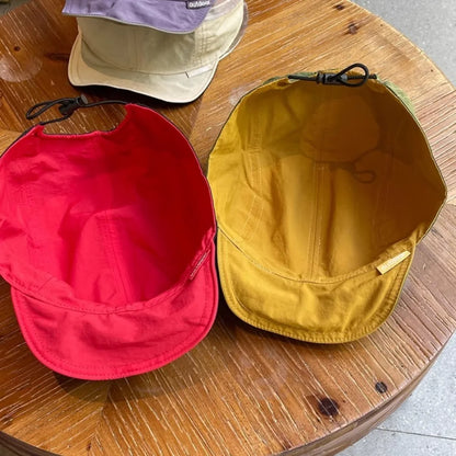 Unisex Fashion Letter Embroidery Short Brim Cap
