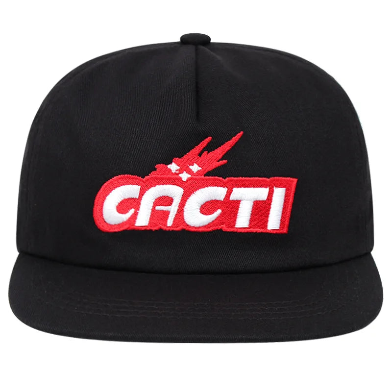 Cacti Letter Three-Dimensional Soft Top Flat Brim Baseball Cap Men's and Women's
