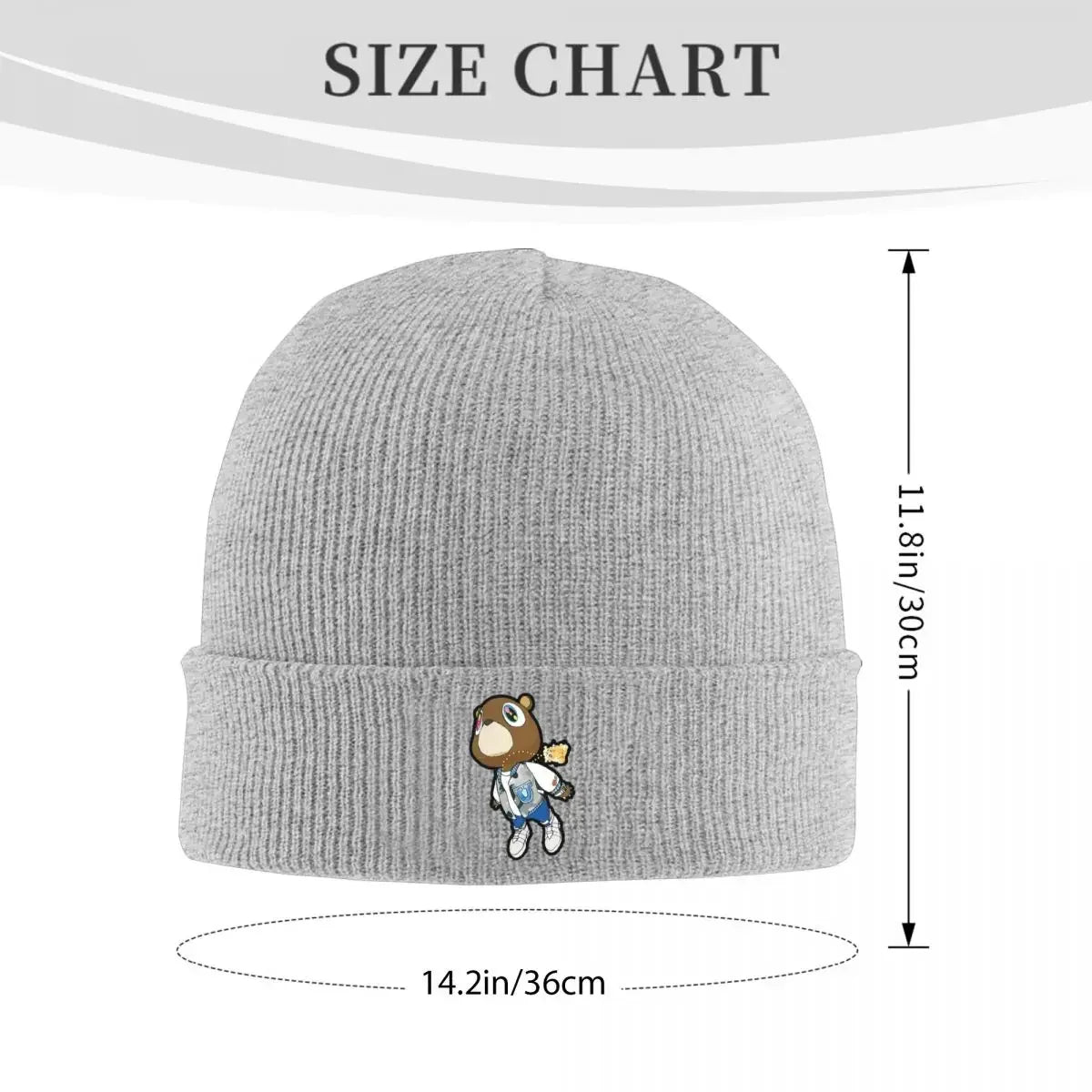 New Kanye West Dropout Bear Chicago Vintage Graduation Warm Knitted Cap