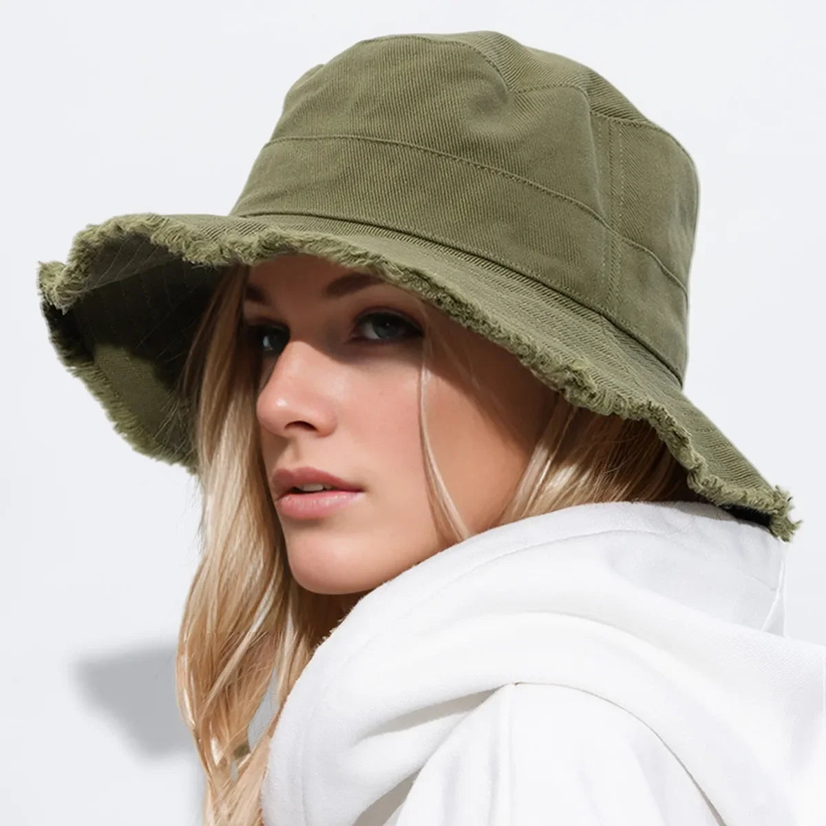 Big Head Leisure Protection Sun Protect Beach Cotton Bucket Hat
