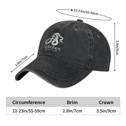 Deftones Snake Rock Baseball Cap Vintage Distressed Washed Private Music Album Headwear Hats Cap