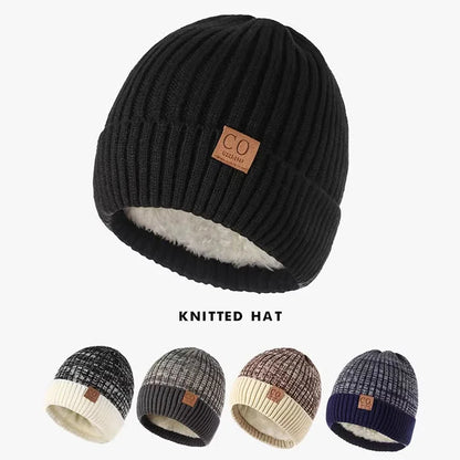 Women Brimless Cap Women Men Warm Lined Knit Ski Beanie Knitted Hats