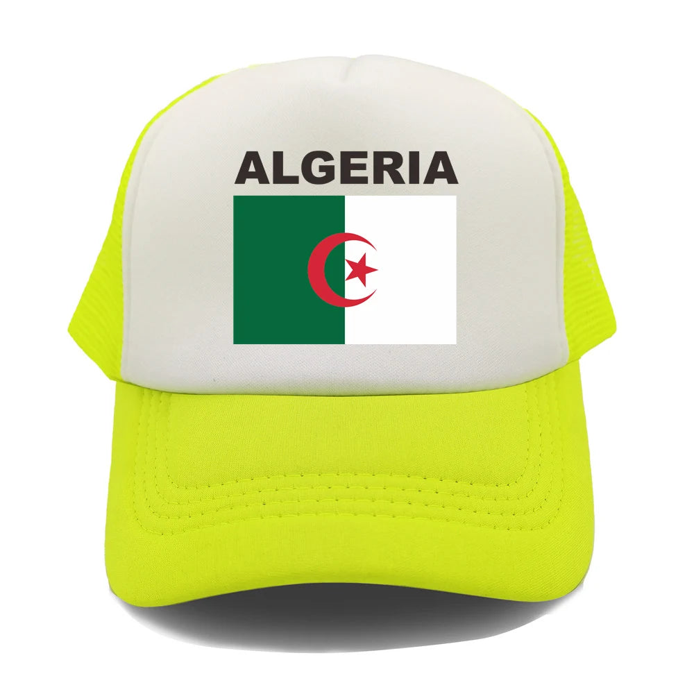 Cool Algeria Trucker Cap Men Algeria Flag Hat Baseball Cap