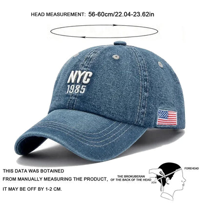 New Brand NYC Denim Baseball Cap Men Women