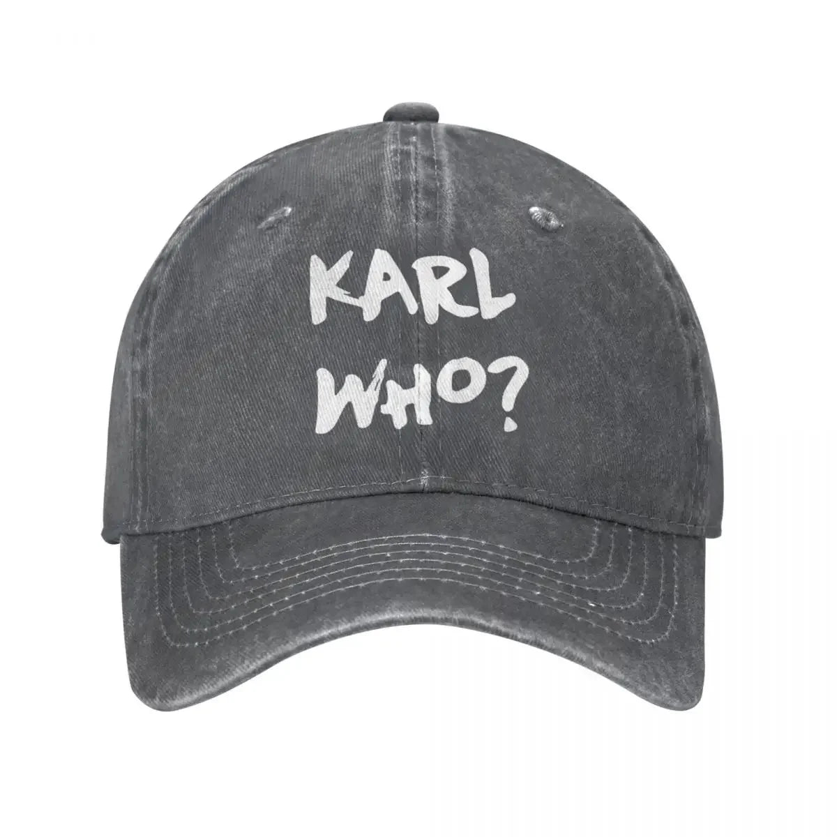 Vintage Karl Who Slogan Baseball Cap Unisex Style