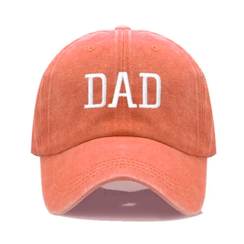 DAD MOM Embroidery Pure Cotton Baseball Cap Fashion Sport Golf Caps Sun Hat