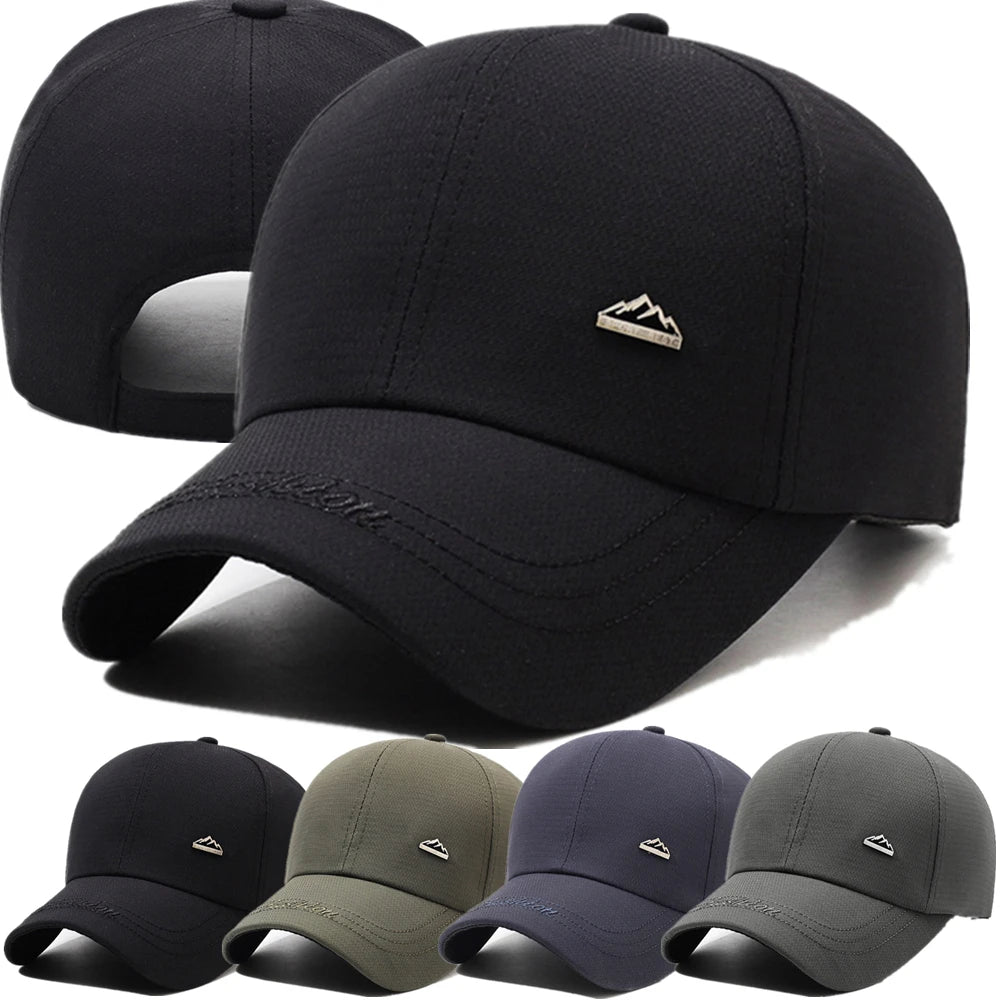 Men Solid Color Cap Outdoor Fashion Fishing Baseball Cap