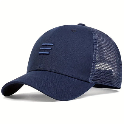 Unisex Three horizontal Embroidery Baseball Net Caps