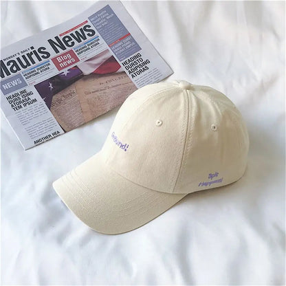 Korean New Fashion Letter Embroidery Baseball Cap