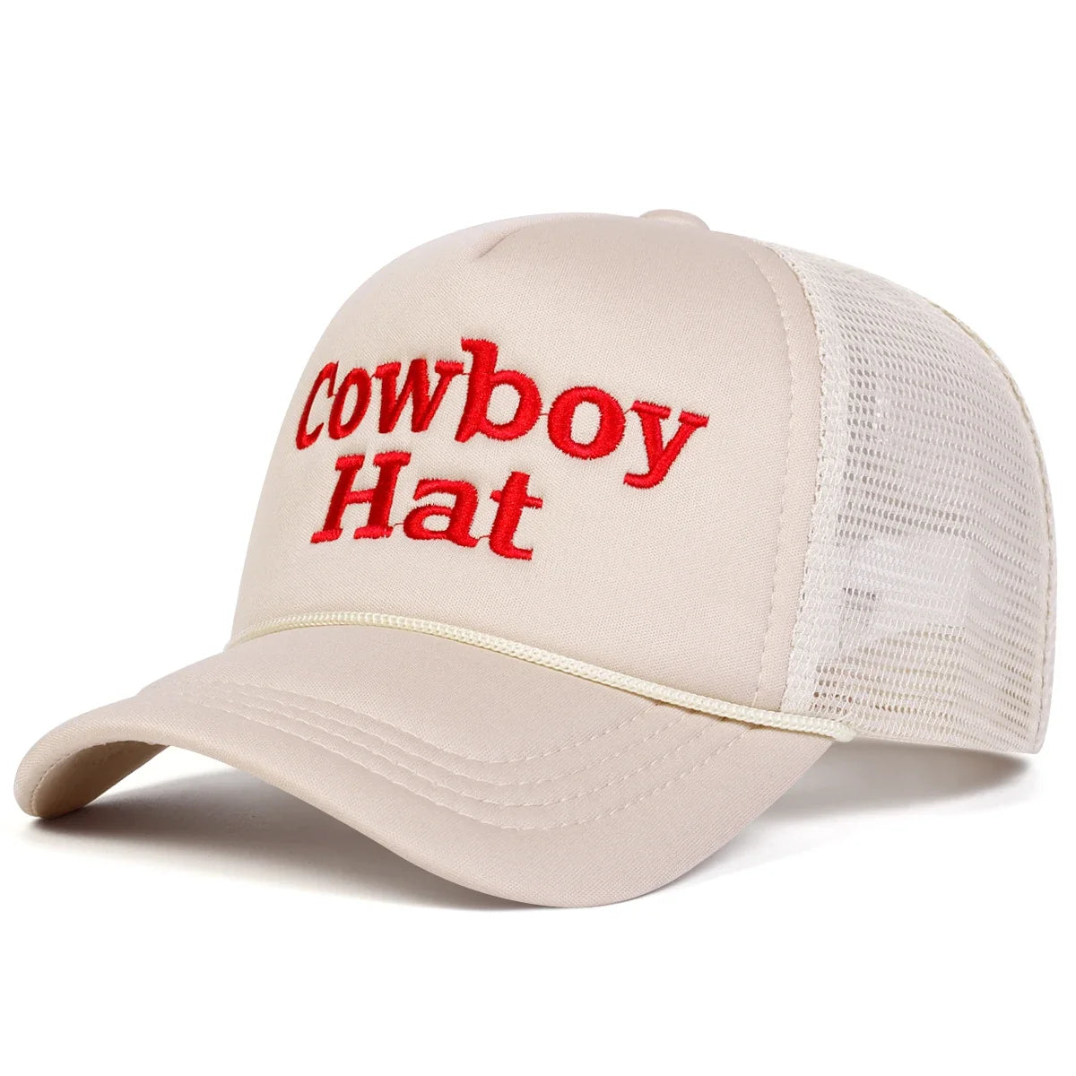 Unisex Cowboy Hat Letter Embroidery Baseball Net Caps Spring Summer
