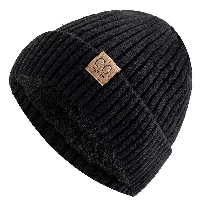 New Unisex Two-Tone Winter Hats Add Fur Lined Men And Women