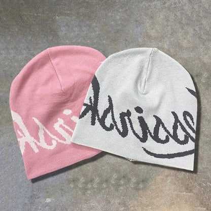 Spring New Product Y2K Letter Pattern Knitted Hat