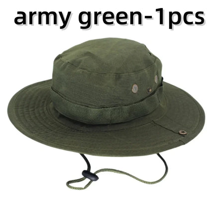 Men & Women Sun Hat Camouflage Cap Outdoor Sports Sun Bucket Cap 60cm