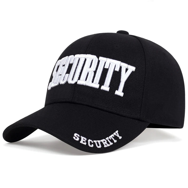 Seccurity Letter Embroidery Baseball Cap USA Men Dad Hat Cotton