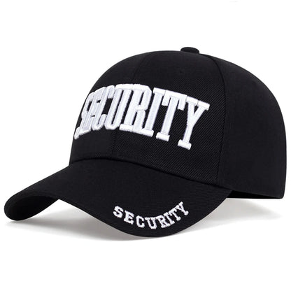 Seccurity Letter Embroidery Baseball Cap USA Men Dad Hat Cotton