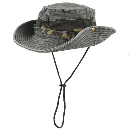 Outdoor Camo Bucket Hat Women Men Summer