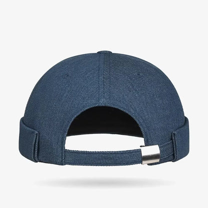 New Solid Color Denim Beanie Hats Adjustable