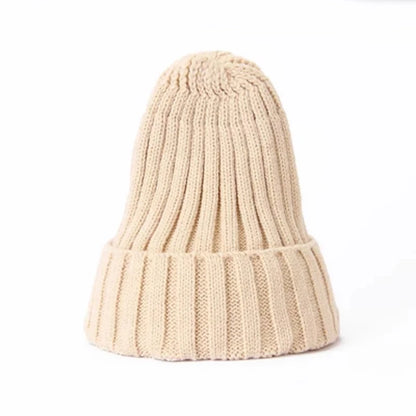 New Beanies Women Solid Knitted Warm Soft Trendy Hats
