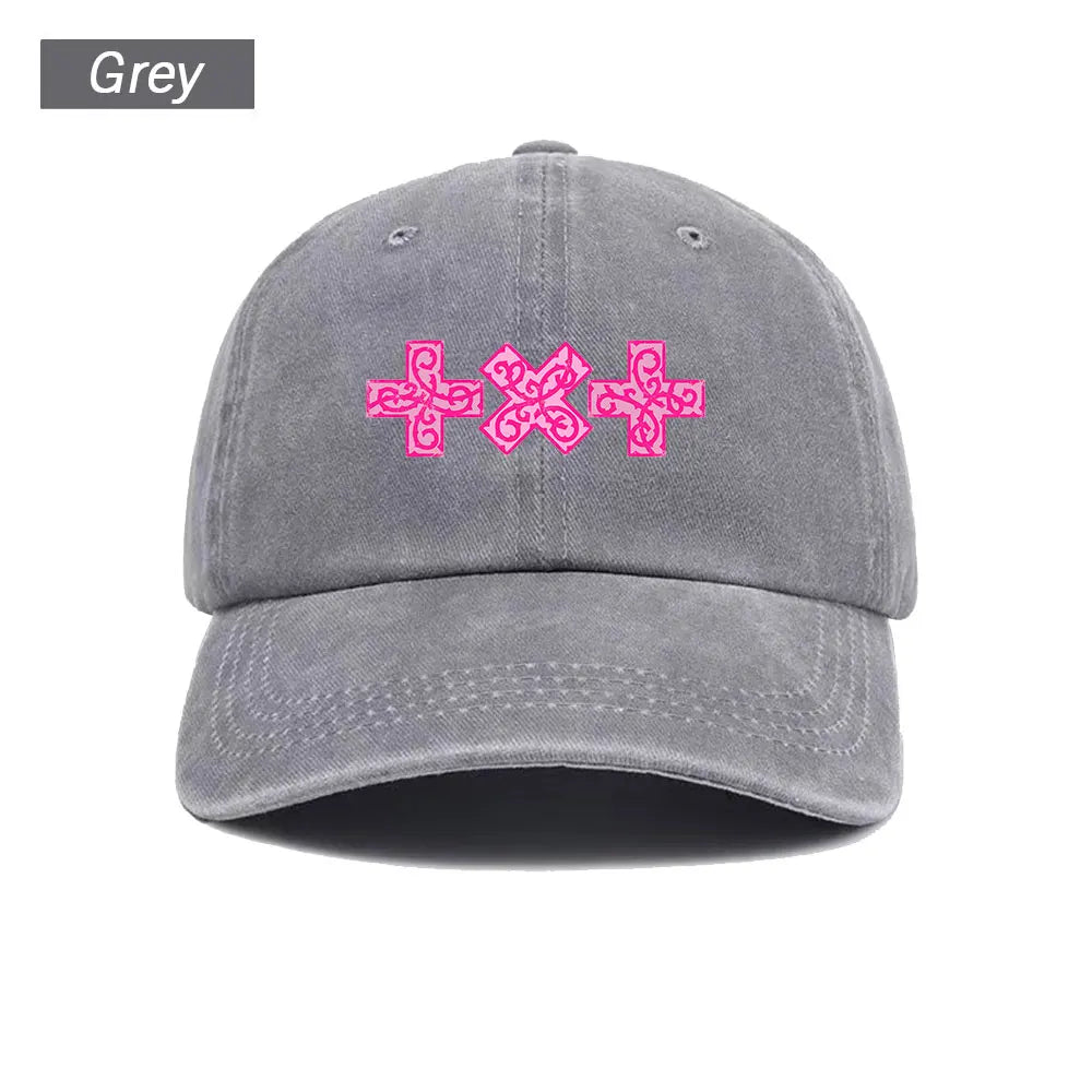 Washed Printed Trucker Style Unisex Cotton Streetwear Summer Sun Hat