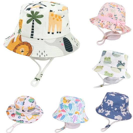 Children Panama Hat Spring Summer Baby Fisherman Hat For Boys Girls Bucket Hats